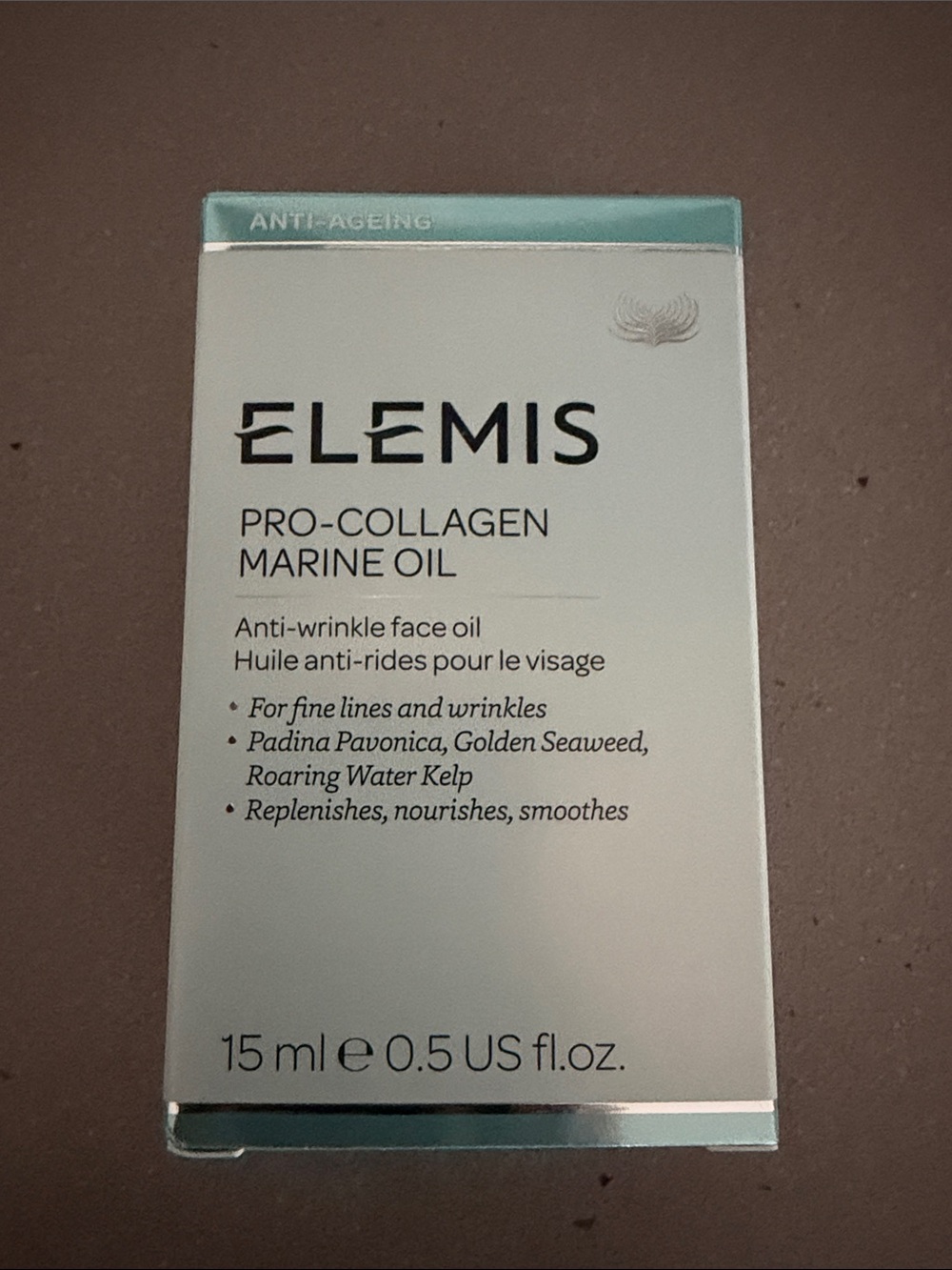 ELEMIS Pro-Collagen Marine Oil — Mint Green & Silver Packaging